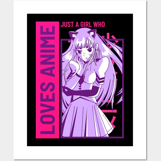 Just a Girl Who Loves Anime Wall Art by Screamingcat